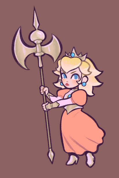 Princess Peach with her Halberd