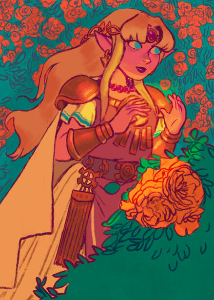 Princess Zelda in her Garden