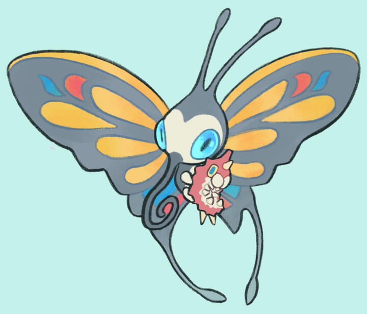 Beautifly and Wurmple