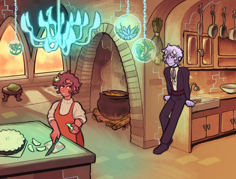 Ancient Tech Kitchen Interior