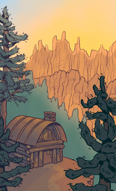 Animation Background Shot from “Rocky Raccoon”