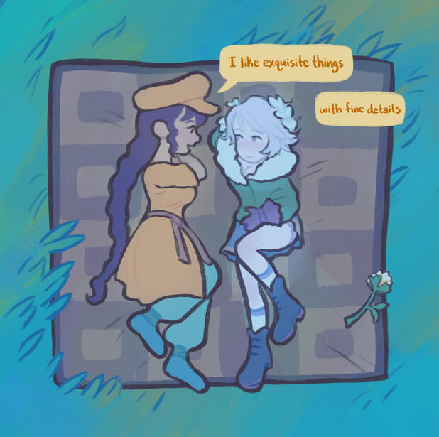 Picnic with Nora and Builder Peahen