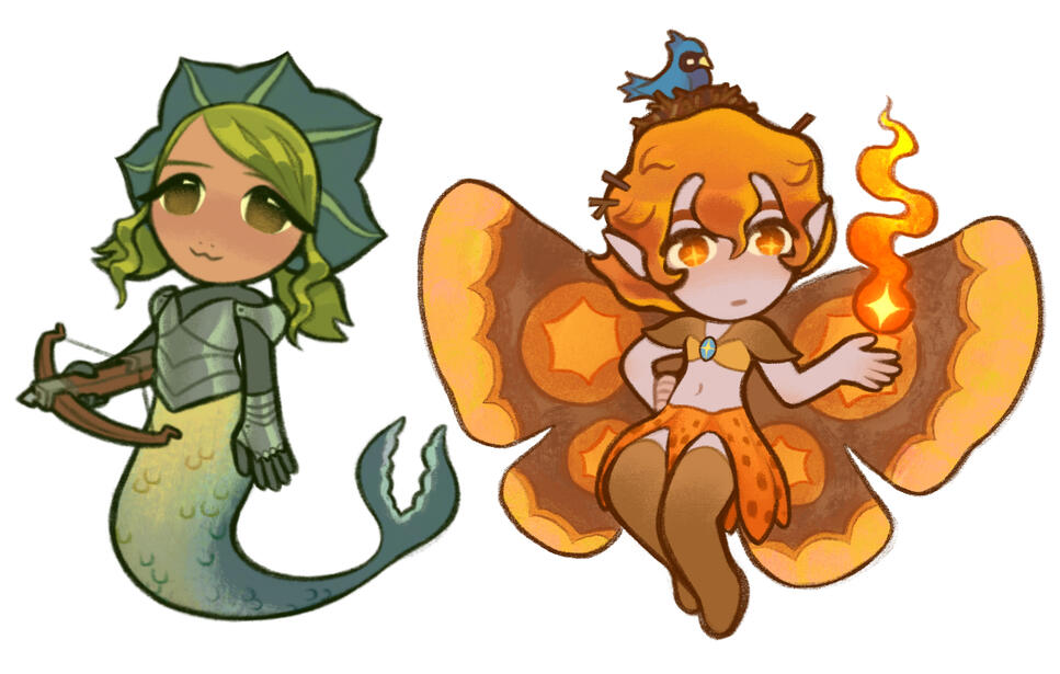 Sea Snake and Fire Mage