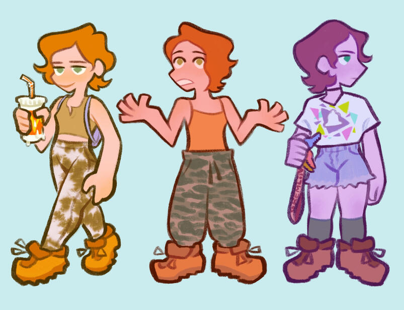 Self Portraits with Various Outfits