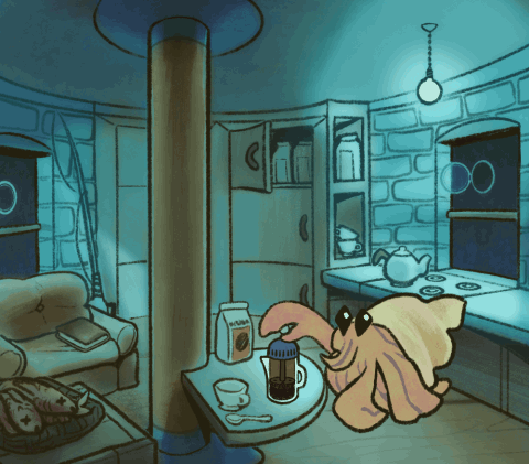 Animation of a Hermit Crab from “Cozy Critters” series